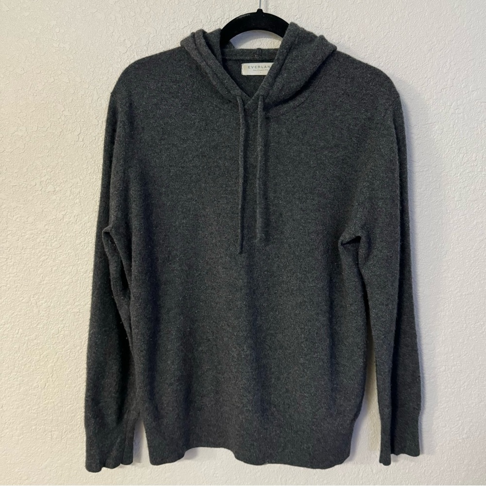100% Cashmere Everlane Dark Gray Hooded Sweater